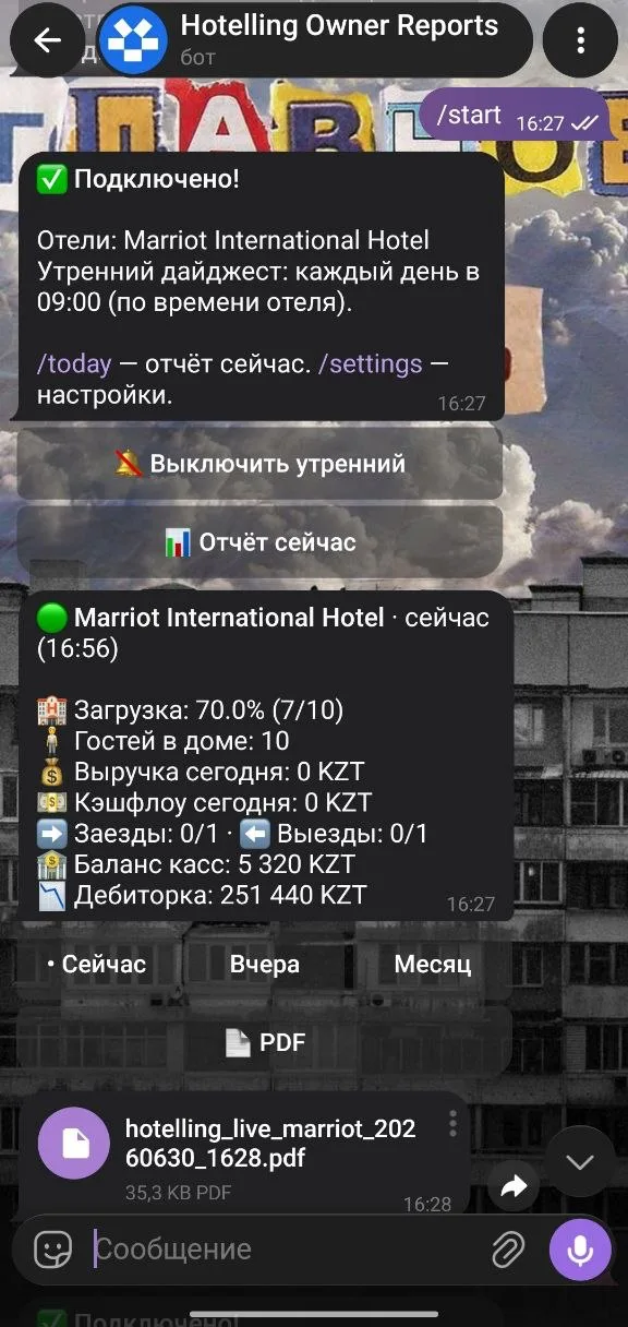 Morgen-Digest — direkt in Telegram